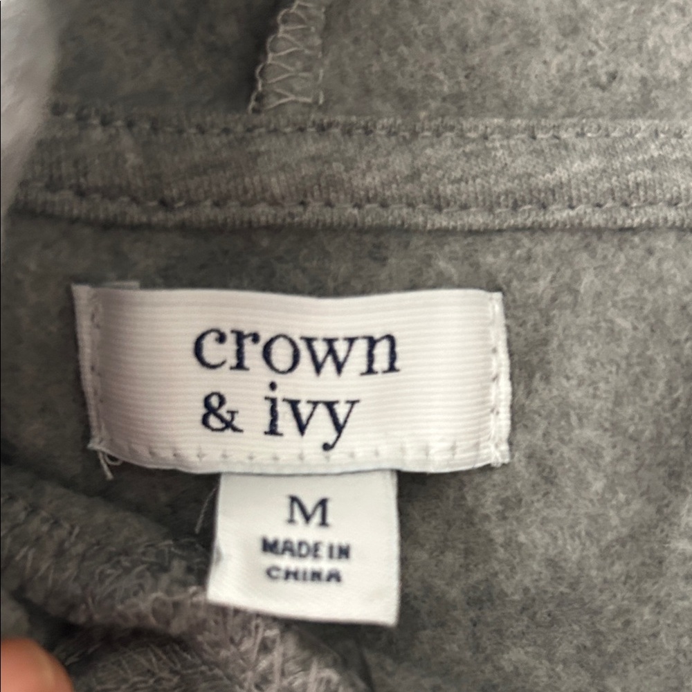 Crown & Ivy Gray Women's Hoodie NWT - Picture 2 of 10